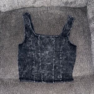 Women's Black Denim Tank Top